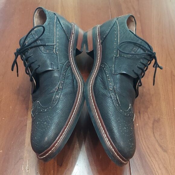 Cole Haan C24112 Warren Wingtip Oxfords Shoes Black Leather‎ Size 10.5M - Picture 6 of 9